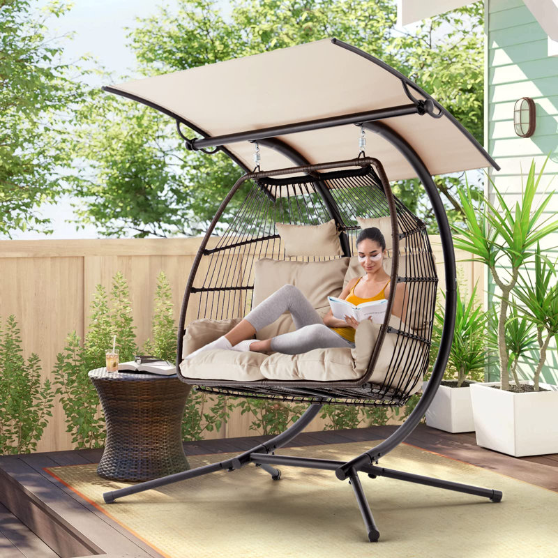 Costway 2 persons outdoor hanging canopy hammock porch swing clearance